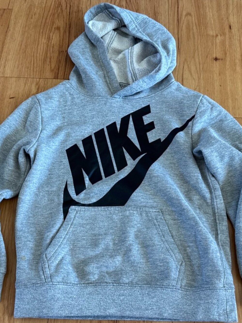 Nike Sportswear Grey Sz 7 Youth HBR Club Fleece Pullover Hoodie